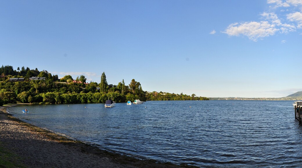 Jetty on Acacia Bay, North Island New Zealand