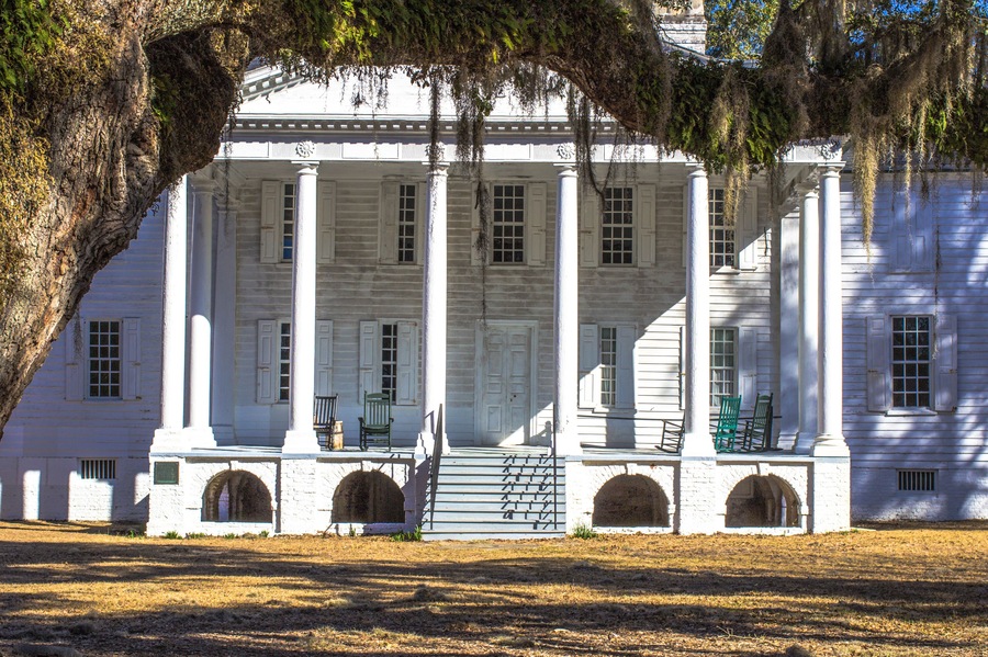 The historic Hampton Plantation near Charleston, SC is a state owned landmark and the centerpiece of the Hampton Plantation state historic site.