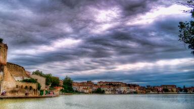 Le canal du Midi à Castelnaudary, Aude, France