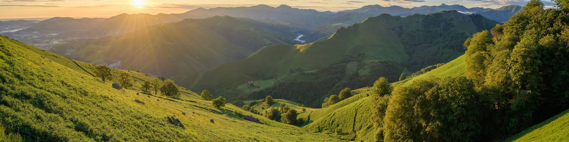 Panoramic View of the Pyrenees Wilderness, France