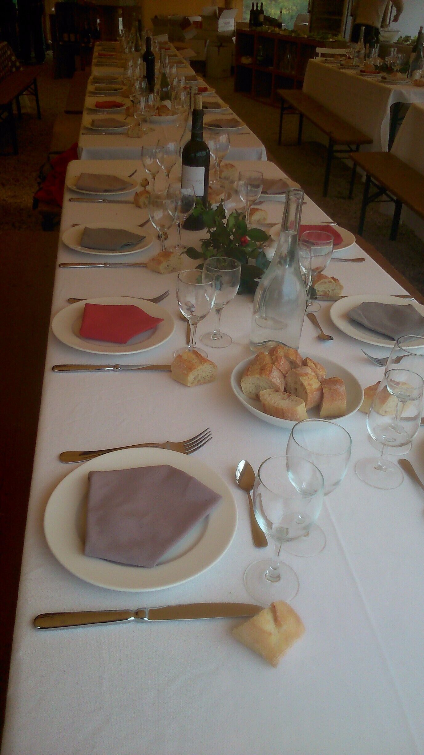 Setting for a delicious homemade, family style lunch.
-2015