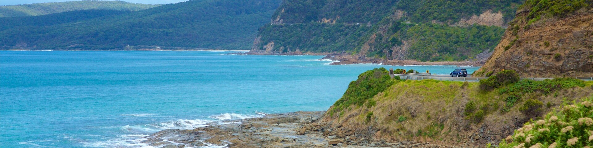 Great Ocean Road featuring rocky coastline and general coastal views