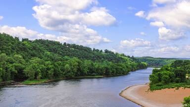 Looking out over the White River in Cotter, Arkansas