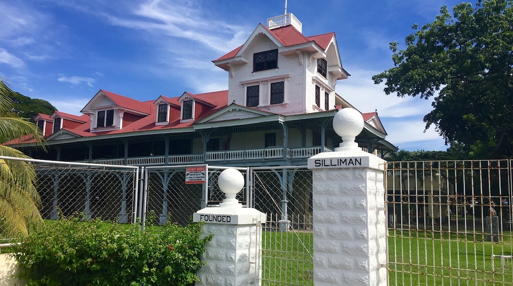 A structure of history fronting the ocean.