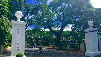 The gates of the Siliman University. The first American University in Asia opened in 1901.