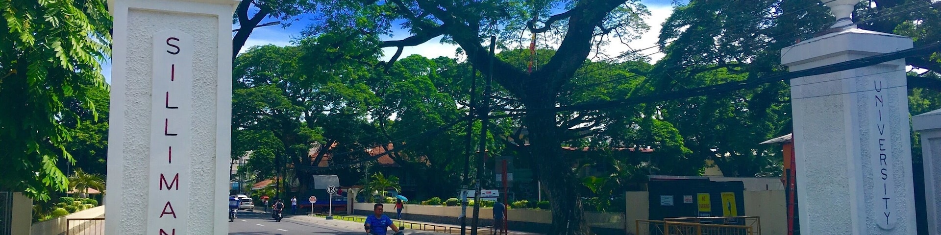 The gates of the Siliman University. The first American University in Asia opened in 1901.