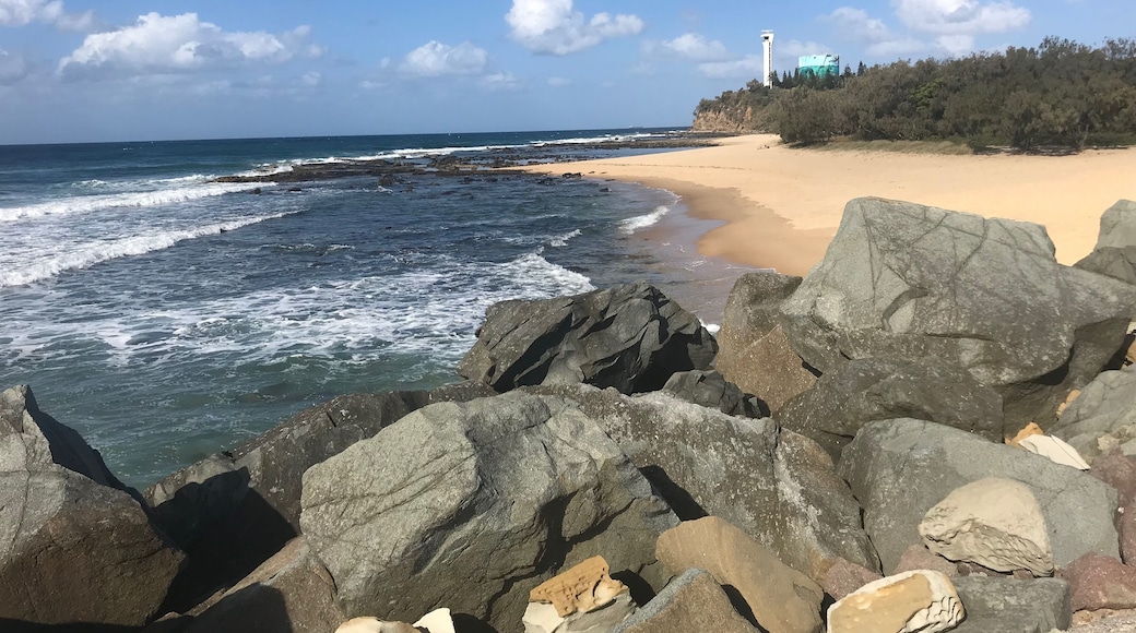 Point Cartwright lighthouse view from the rocks area.