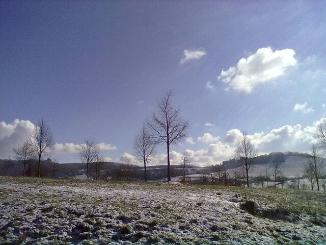 Blick vom Parkplatz der Besenwirtschaft "Blockhaus"