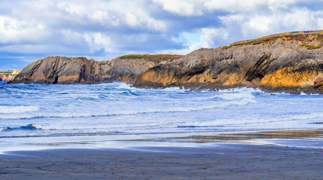 Seascape from Beach of Arnao, Rocky Coast, Arnao, Castrillón Council, Cantabrian Sea, Principado de Asturias, Spain, Europe