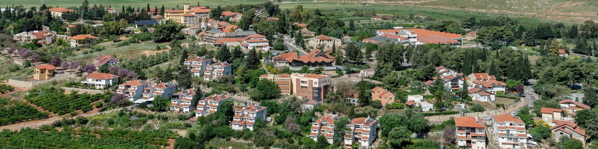 Panoramic view of Metula - the most northern town in Israel