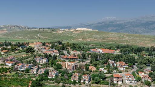 Panoramic view of Metula - the most northern town in Israel