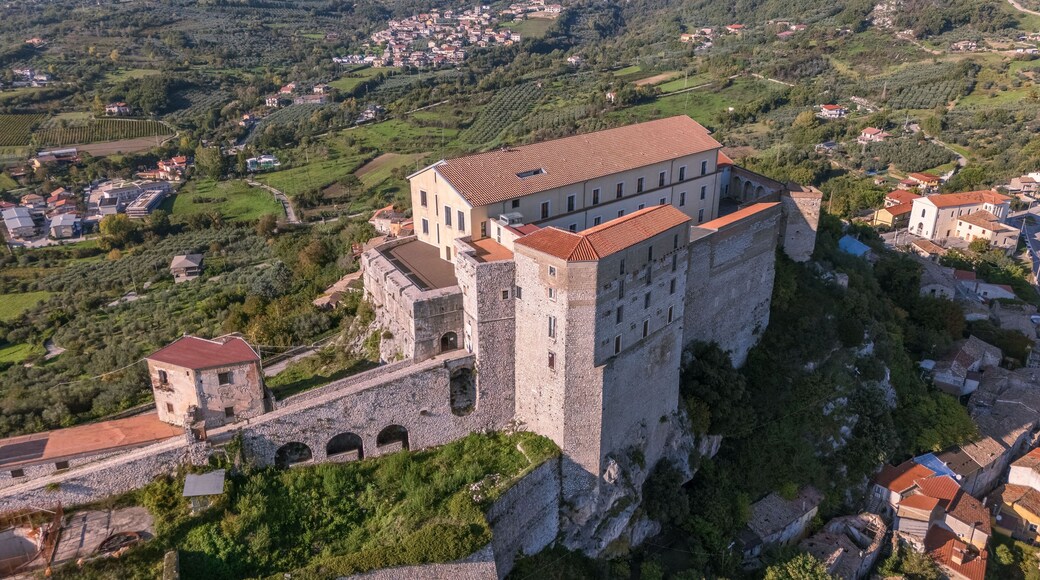 Castello di Montesarchio from Elevated Drone Perspective