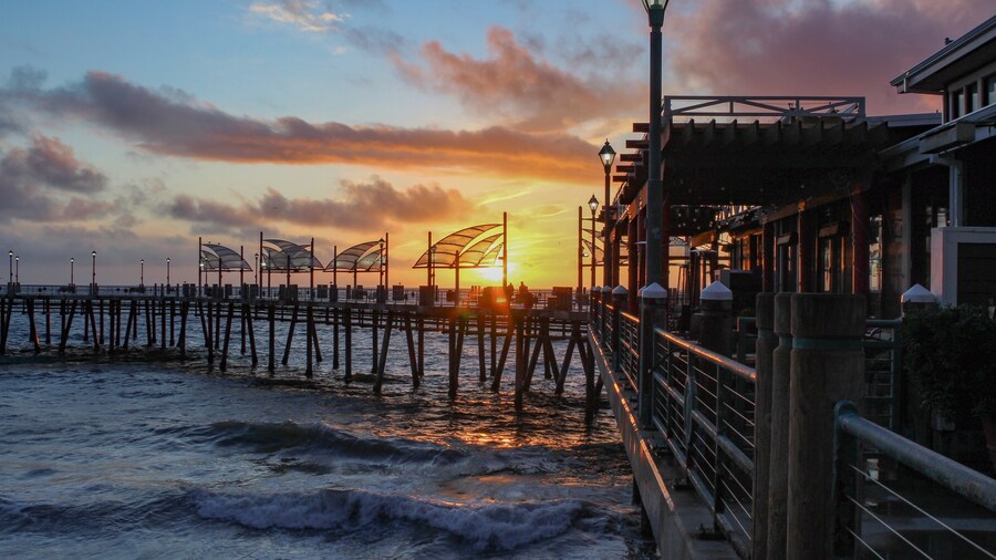 Beautiful Sunset at the Redondo Beach Pier, Los Angeles County, California