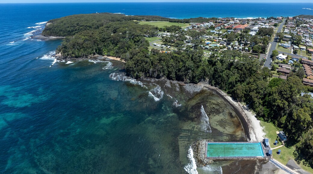 Aerial view of the Ulladulla sea pool, NSW, Australia