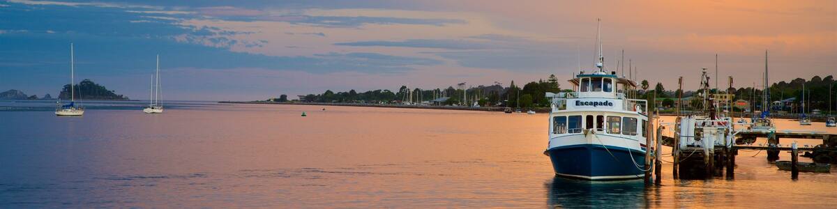 Batemans Bay showing general coastal views, a sunset and a marina