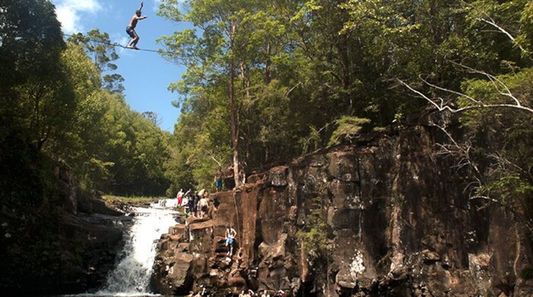 Bit of a local spot that's unofficially on 'private property'. Daredevils love this place. There have been some accidents here from people jumping. Don't jump but go and enjoy the beautiful nature.