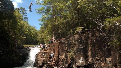 Bit of a local spot that's unofficially on 'private property'. Daredevils love this place. There have been some accidents here from people jumping. Don't jump but go and enjoy the beautiful nature.