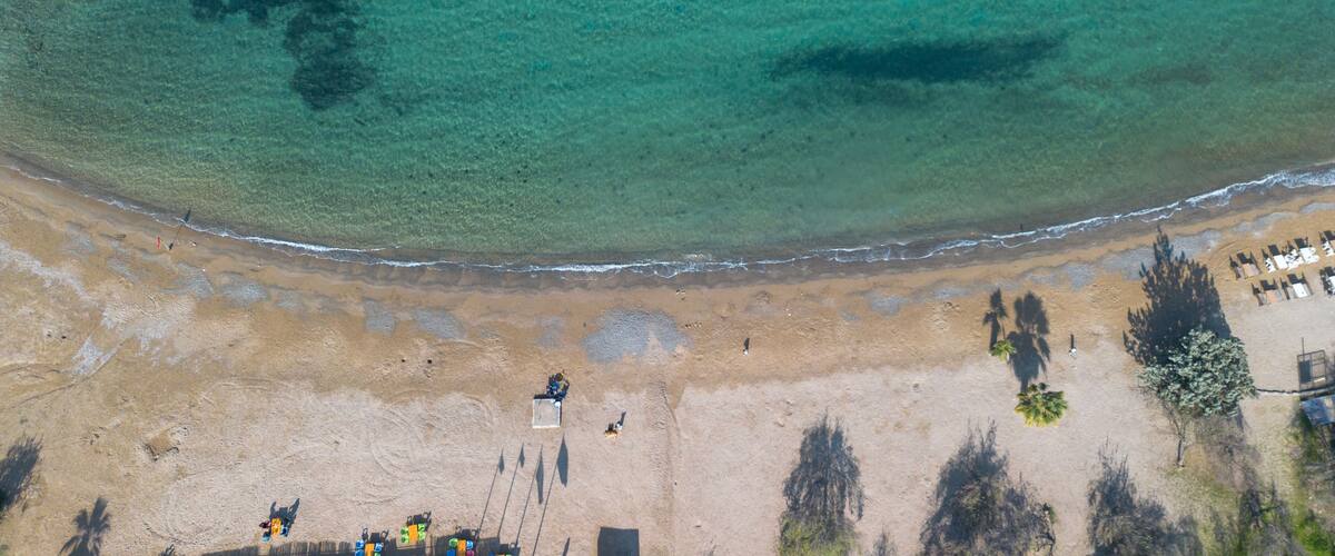 A deep blue turquoise bay. Akkum - Seferihisar - Turkey