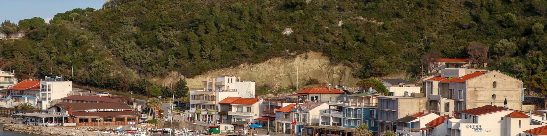 Karaburun / Izmir / Turkey, February 4, 2019, Panaromic view in Karaburun, Izmir