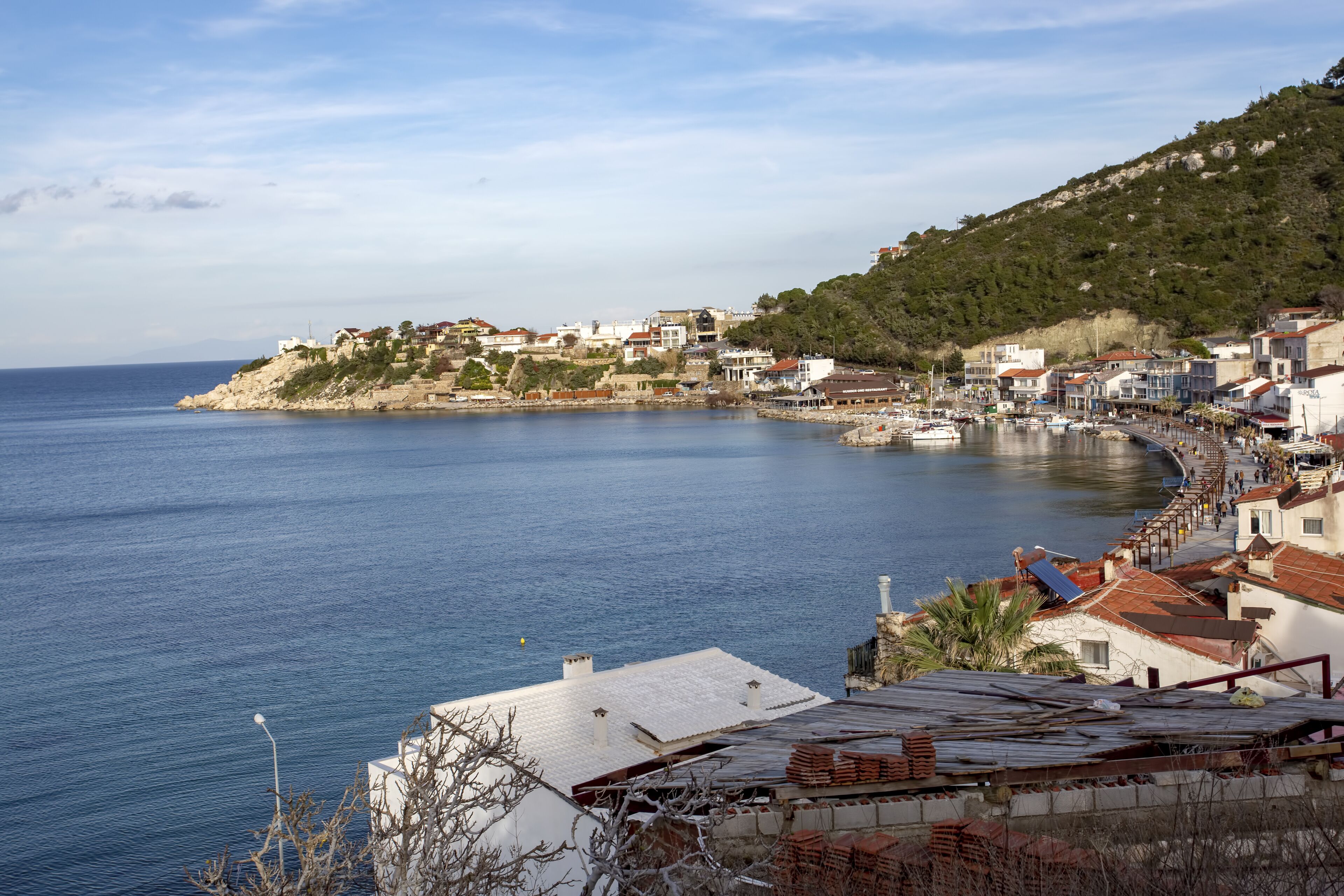Karaburun / Izmir / Turkey, February 4, 2019, Panaromic view in Karaburun, Izmir
