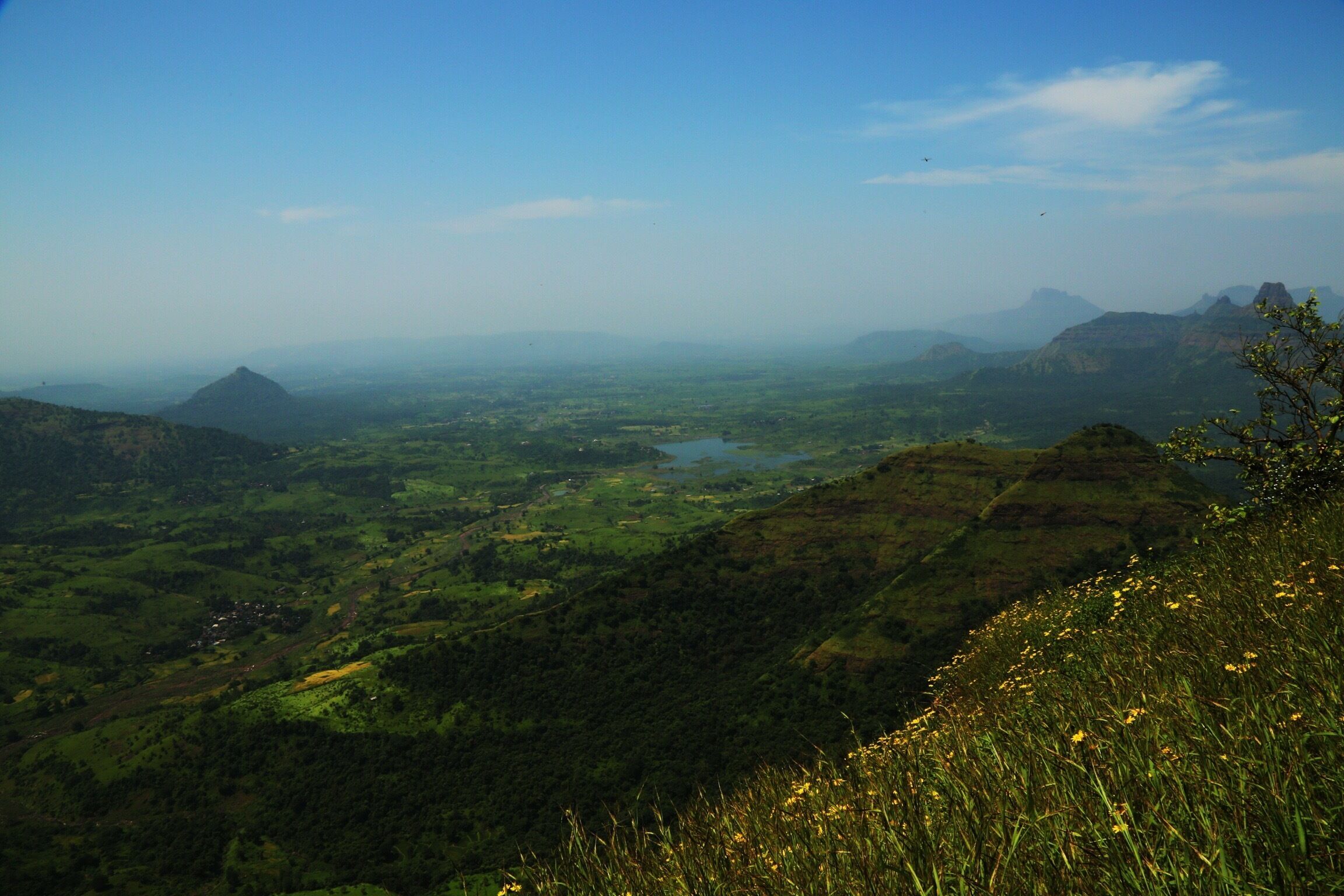 View of the Sahyadri hills from Matheran. 
