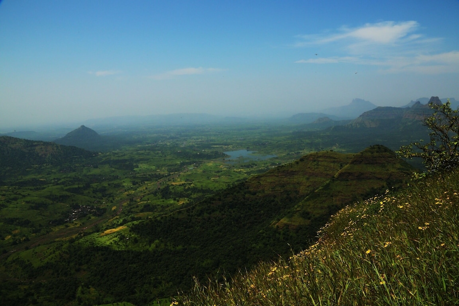 View of the Sahyadri hills from Matheran.