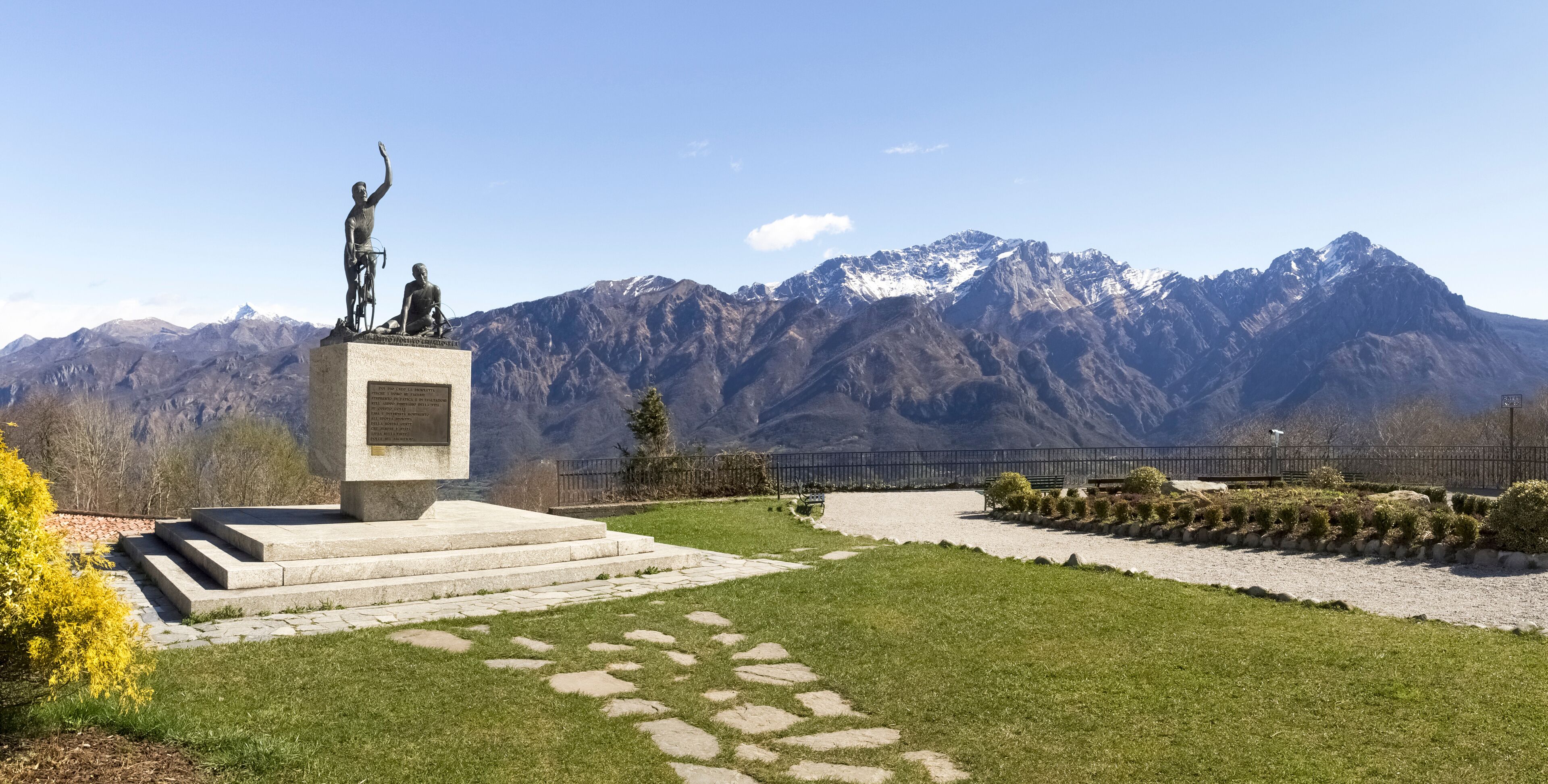 Monument in memory of cyclists Ghisallo