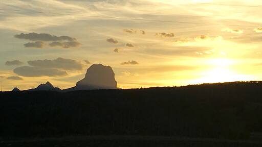 Just crossed the Canadian border into Montana about sunset on Tuesday..