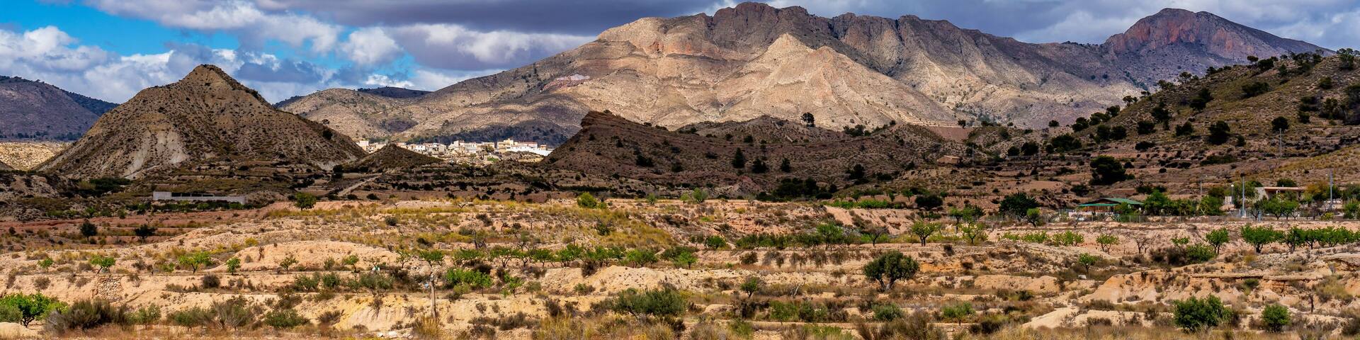 Landscape view of El Tolle near Murcia in Spain