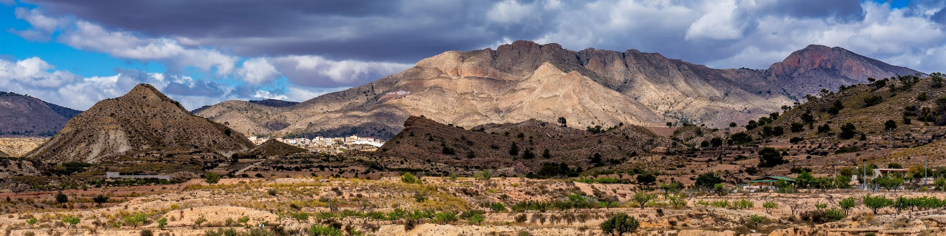 Landscape view of El Tolle near Murcia in Spain