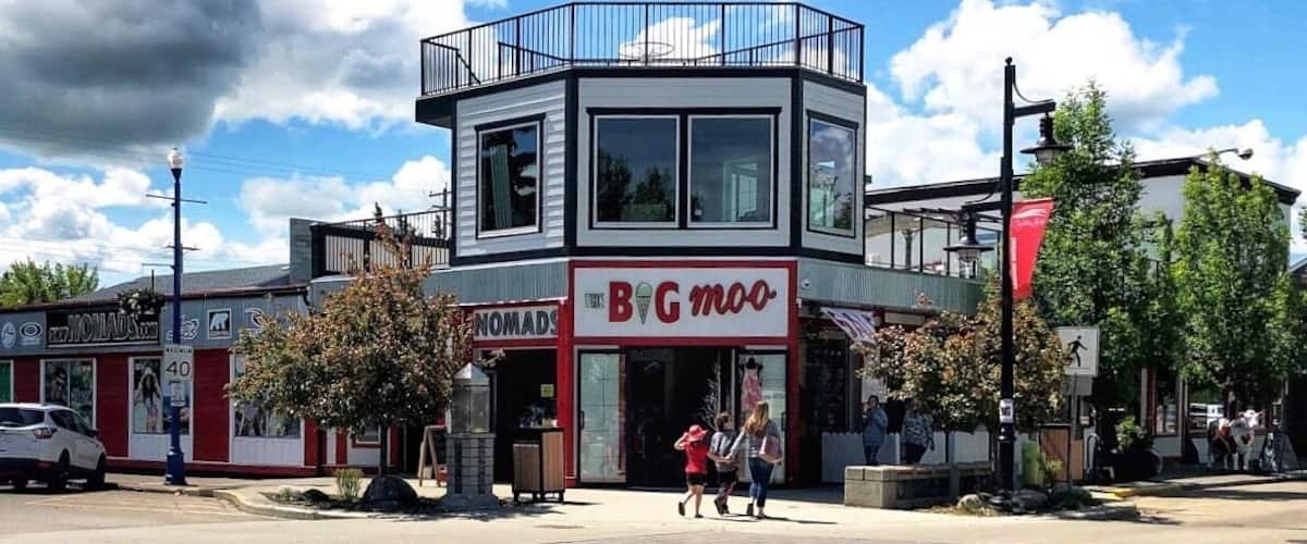 It started out as a gas station and convenience store with only 6 flavors of ice cream. However, they soon realized that selling ice cream and beach toys was much more fun than selling gas and that was when The Big Moo in Sylvan Lake, Alberta, was born. There are now 80 flavors of premium ice cream that are served in homemade waffle cones, burgers, wraps, rice bowls and many other yummy treats. (July 2019)
