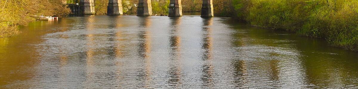 The Viaduct over the Enz River in Bietigheim-Bissingen, Baden-Wuerttemberg, Germany, Europe
