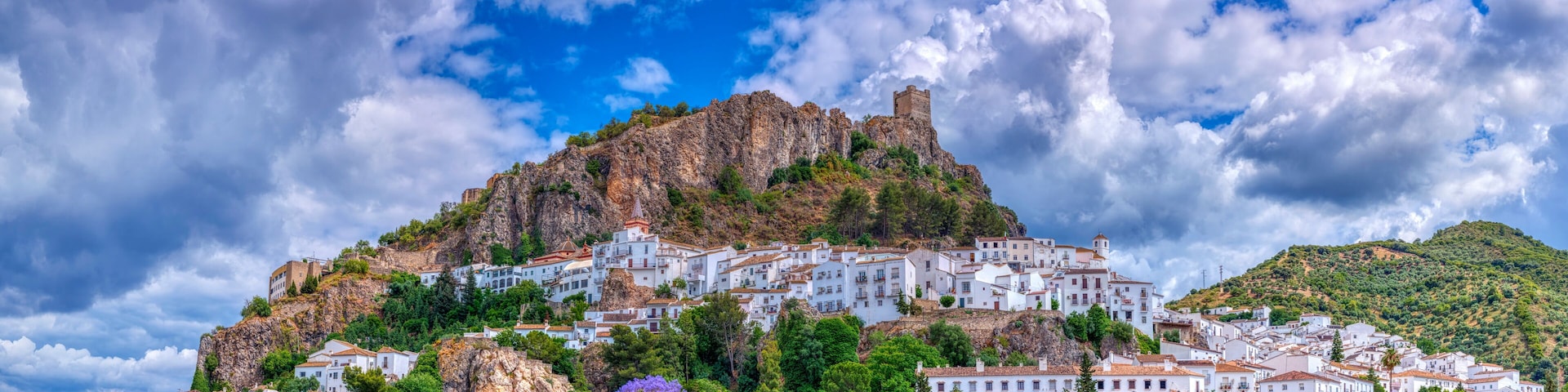 Zahara de la Sierra, one of the famous white villages in the province of Cadiz in Spain.