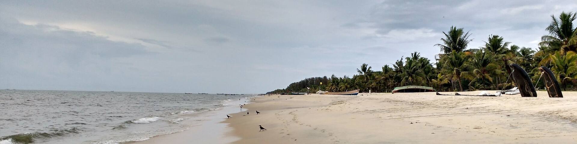 The long , Clear , Clean Mararikulam beach ...