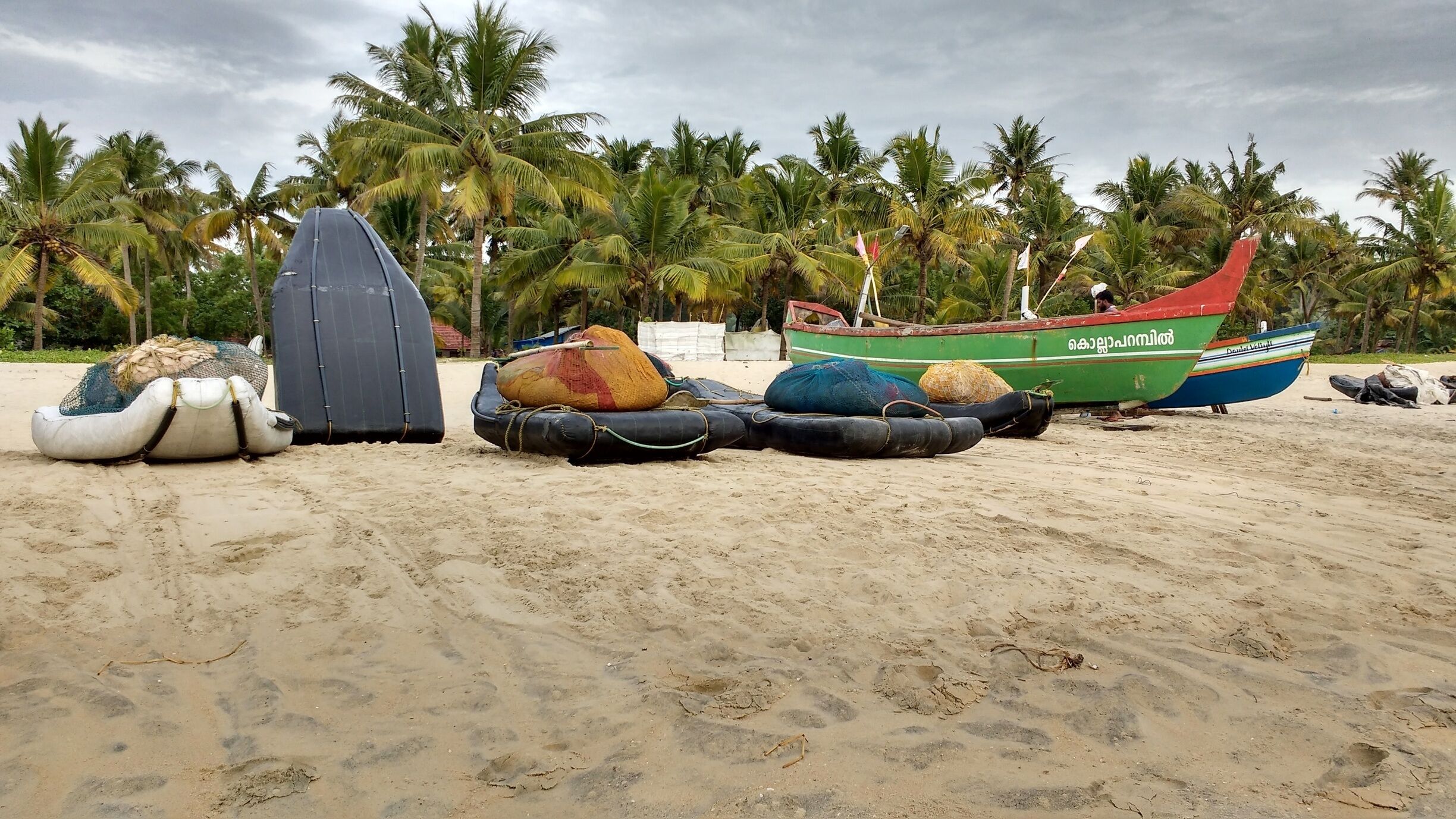 Famous Mararikulam beach ... Local Fisher man life & their Fishing Vessels ...