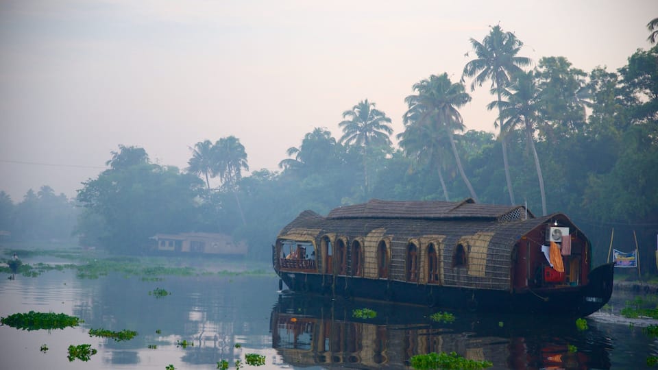 Alappuzha District showing a house and a river or creek