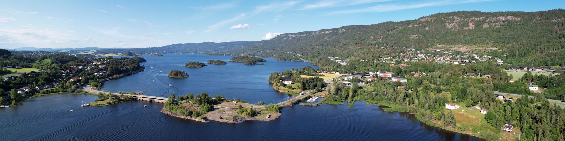 Norwegian lakes and islands, Sundvollen, Buskerud, Norway