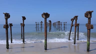 Close-Up of Rusted Pier Pillars – Calicut Beach