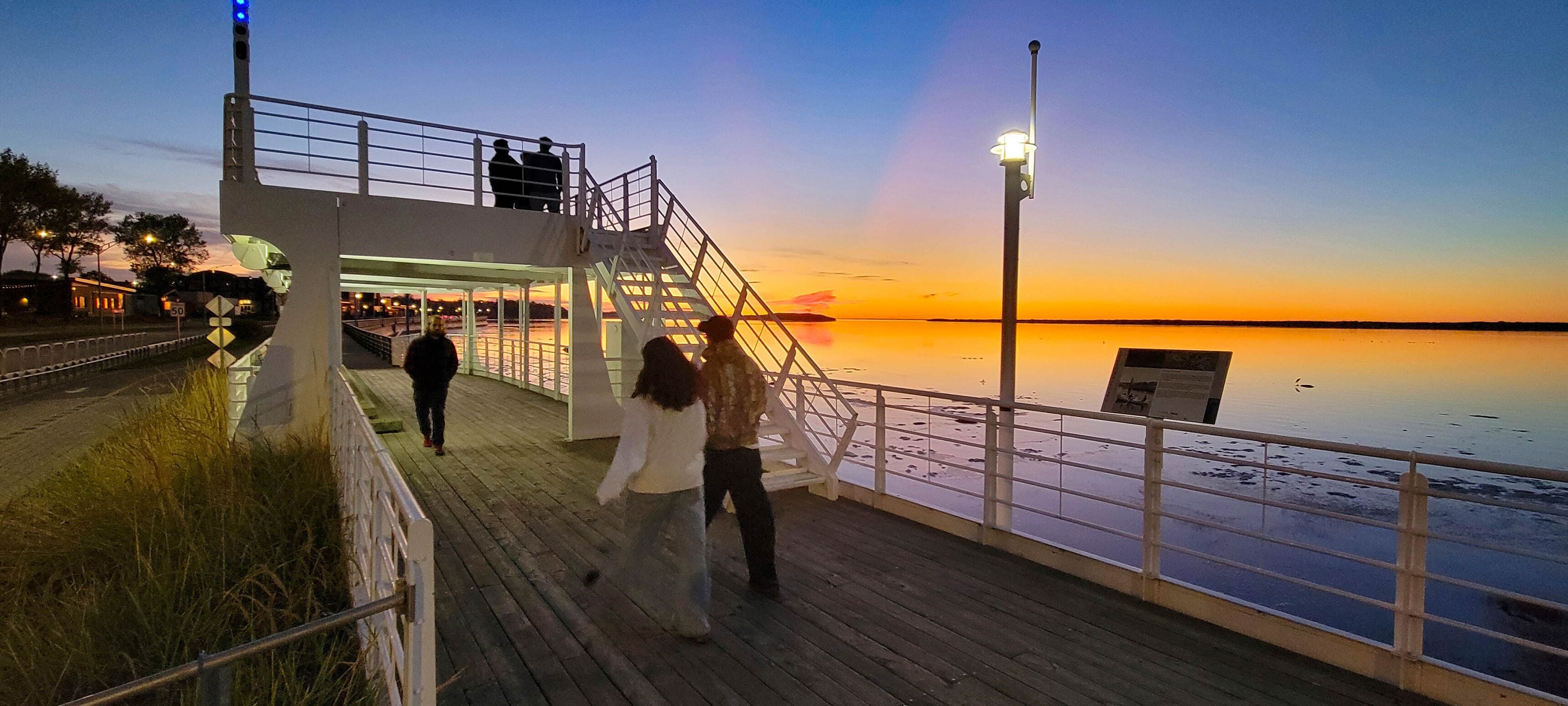Seaside promenade along the St. Lawrence River in Rimouski, Quebec, Canada