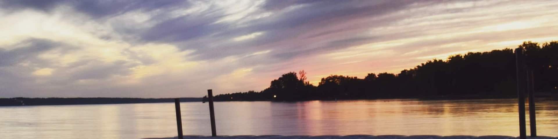 My local beach and sailboat dock. Just a fabulous summer place to sit and watch the sunset fade to night. #lovemytown