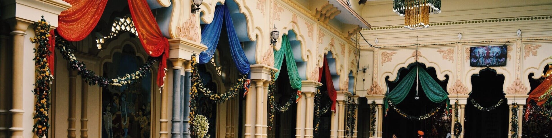 The Krishna Balaram Mandir was personally established by His Divine Grace A.C. Bhaktivedanta Swami Prabhupada on Rama Navami in 1975. The temple is situated in Raman Reti, Vrindavan, U.P., where the Supreme Lord Sri Krishna displayed His transcendental pastimes 5,000 years ago. Besides the temple hall, Prabhupada’s House and Srila Prabhupada’s Samadhi are also located within the temple complex.