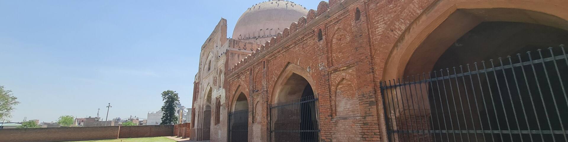 Ancient Mughal Architecture of Kabuli Bagh Mosque Built by Emperor Babur in Panipat Haryana India