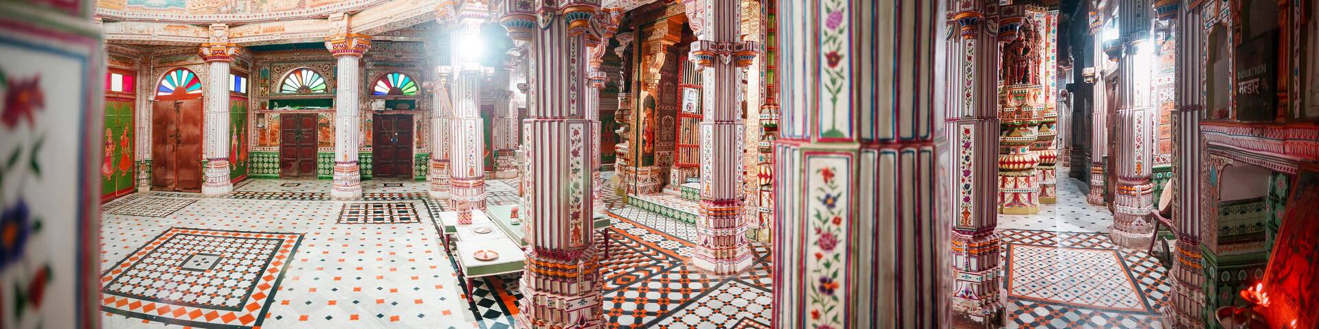 Seth Bhandasar Jane Temple. Unique beautiful graceful Jain temple. Bikaner, India