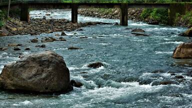 A village river at Adyanpara, Nilambur, Kerala, India