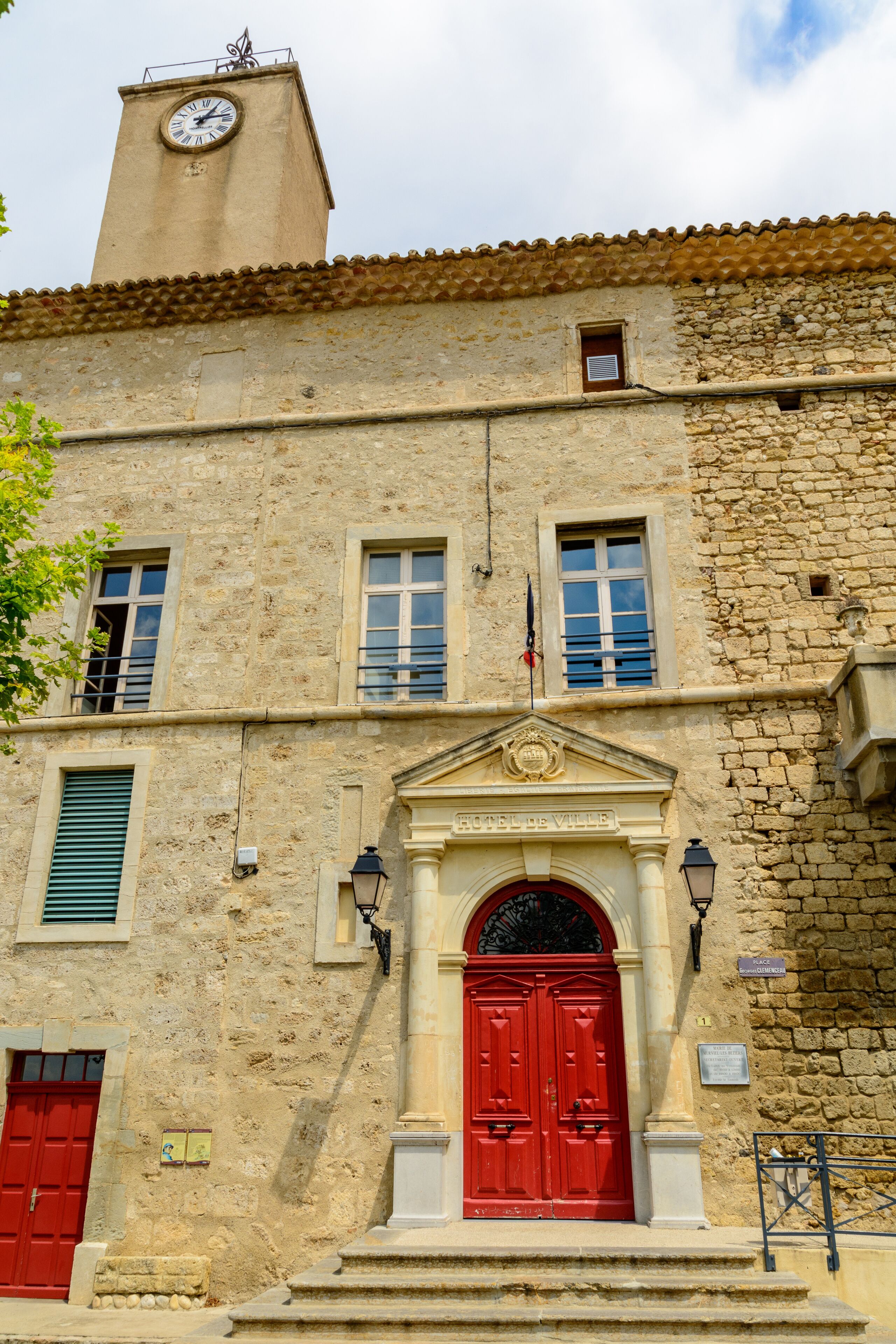 City hall, Murviel-les-Beziers, Languedoc-Roussillon, France
