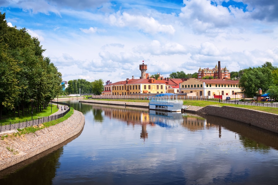historical district of Ivanovo in summer. Russia