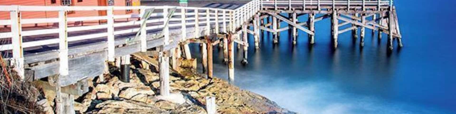 Where a man made structure goes close to fitting in with the natural beauty of the #SouthCoast This is the historic wharf, One of Tathra's iconic setups #stimages2016roadtrip #seeaustralia @visitnsw