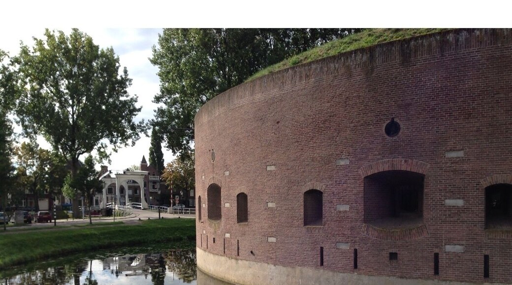 When you are interested in military history, the fortresses of the defense line of Amsterdam are a must see. Build around 1900, it consists of some 46 fortresseses, batteries, dikes, dams and locks. The enemy was partly kept out by inundating the land outside the defense line. The invention of the airplane was a real spoiler for military strategists...
Note: this fortress, Bastion de Bakkerschans, is not open to the public, but many other fortresses are. http://www.stellingvanamsterdam.nl/en/home