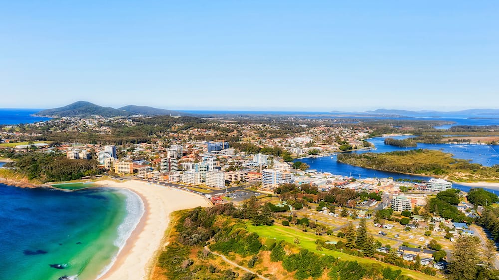 D Forster beach park downtown