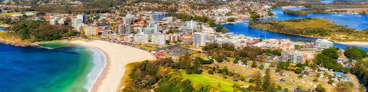 D Forster beach park downtown